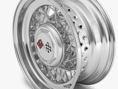 Wire Wheel Rim 3D model