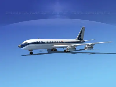 Boeing 707 Air France 1 3D model