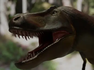 T-Rex V1 release Low-poly 3D model