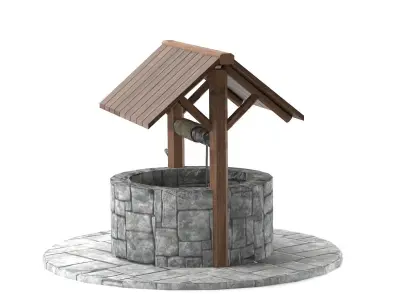 Water well ancient 3D model