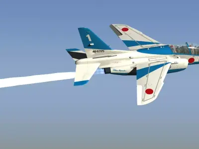 JASDF T 4 Blue Impulse  aerobatic demonstration team 3D model