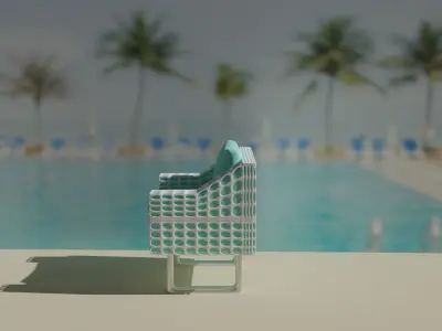 Pool chair 3D model purchase