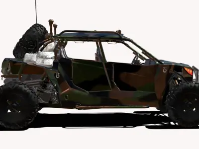 UTV 4X4  Low-poly 3D model