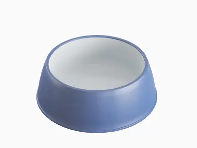 Plastic Dog Bowl B 04 Low-poly 3D model