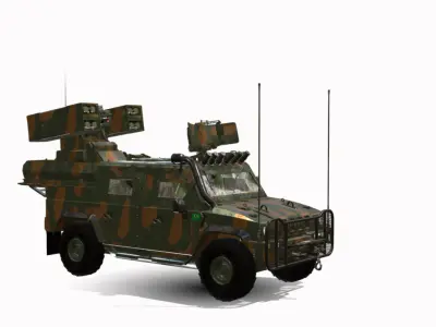 iveco lmv 4x4 antiaereo  Low-poly 3D model