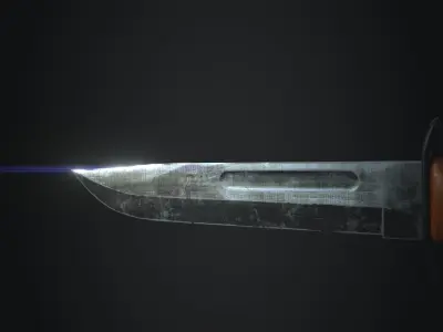 Combat KaBar Knife 3D model