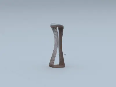 Modern Elegant Bar Stool 3D model
