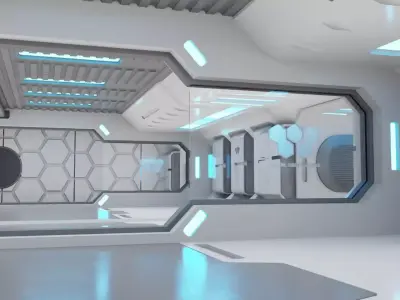  FUTURISTIC INTERIOR 3D model