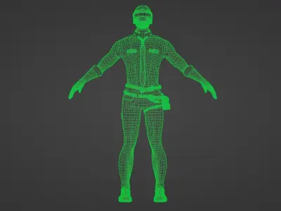 PUBG Type Character  3D model