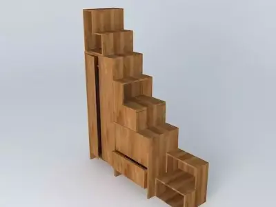 Step Tansu Free 3D model