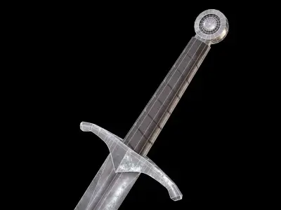 Steel Dagger PBR Free low-poly 3D model