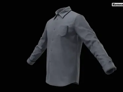 Realistic Dress Shirt v1 Free 3D model