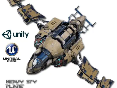 Heavy Spy Plane Low-poly 3D model