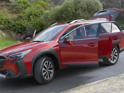 Subaru Outback 2025 Crimson Red 3D model