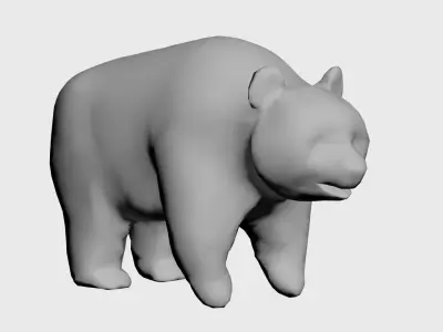 Bear-wild animals Low-poly 3D model