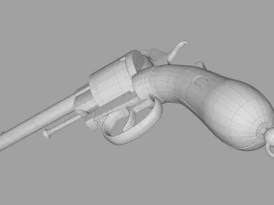 19th Century Revolver France Free 3D model
