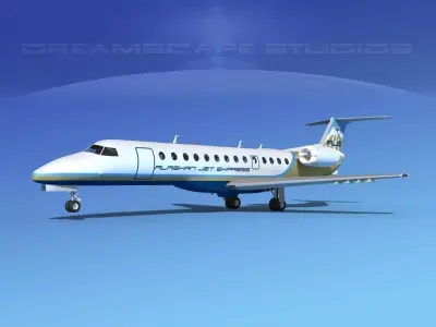 Embraer ERJ-135 Alaskan Jet 3D model