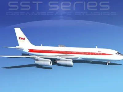 Boeing 707-320 SS Trans World Airways 1 3D model