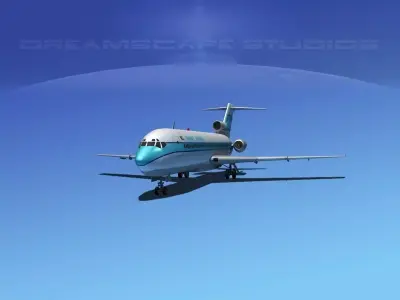 Boeing 727-200 Kuwait Airways 3D model