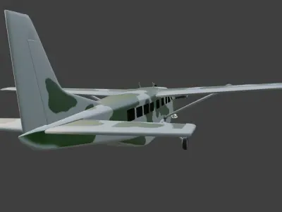 CESSNA 208B GRAND CARAVAN aka UC-27B - Low-poly 3D model