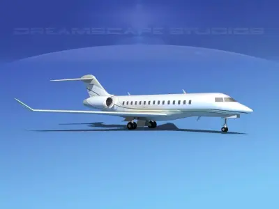 Bombardier Global 5000 V04 3D model