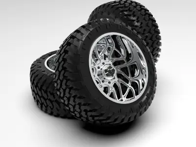 TIS 544C Chrome Wheel 3D model