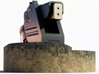 Turret Low-poly 3D model