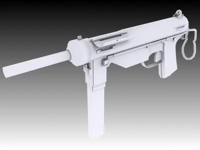 M3 Grease Gun Low-poly 3D model