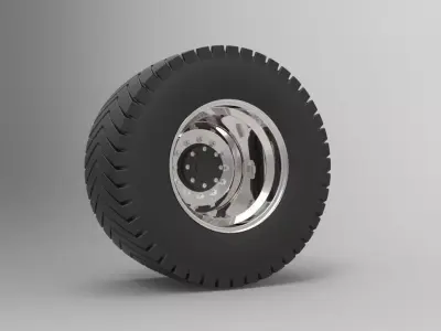 Rear wheel from Pulling tractor 3D model