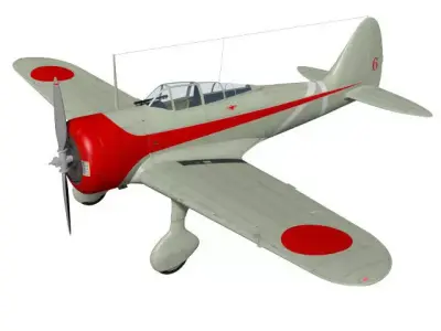 Nakajima Ki27 Nate Otsu 3D model