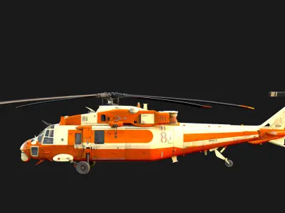 Blackhawk Medical Helicopter No Rig 3D model
