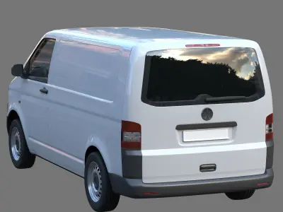 VW Transporter T5 cargo van 3D model