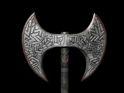 Viking Axe Pack-5 Low-poly 3D model