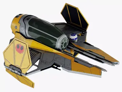 Star Wars ETA-2 Jedi Interceptor 3D model