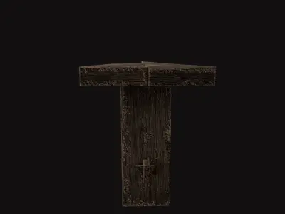 Medieval Bench Low-poly 3D model purchase