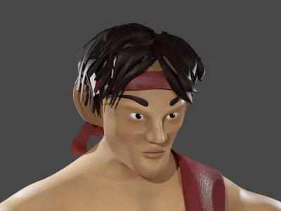 MaleMeleeWarrior humanoid 3D model