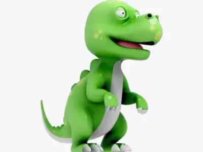 Dinosaur cartoon 1 3D model