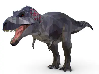 Dinosaur Tyranno Lowpoly Art Style Animal Low-poly 3D model
