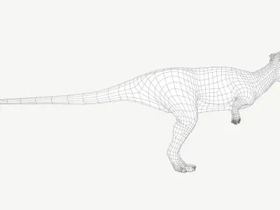 Pachycephalosaurus dinosaur Low-poly 3D model