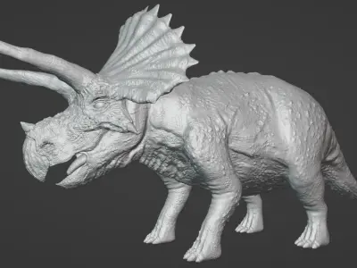 Triceratops model with rig Blender 3D model
