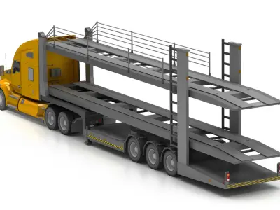 Truck 5-V5 Low-poly 3D model