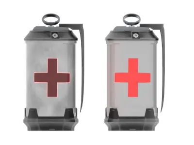 Futuristic Healing Grenade Low-poly 3D model