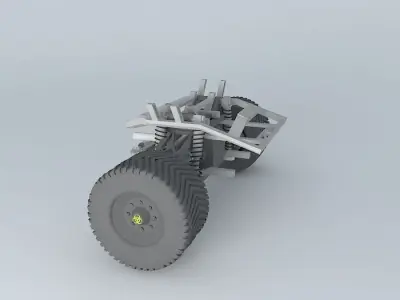 ATV front assembly with drive Free 3D model