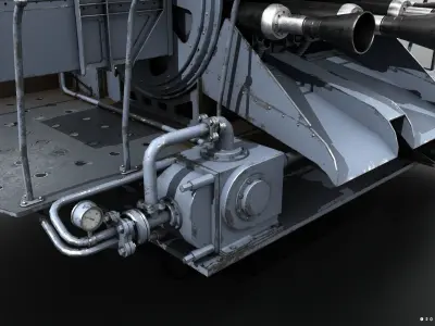 QF 2-pounder Mark VIII Chicago piano Low-poly 3D model