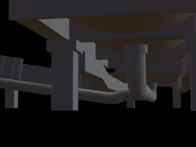 Front Chem Tanks For 9R Tractor Low-poly 3D model