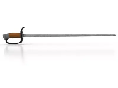 Simple Sword Low-poly 3D model