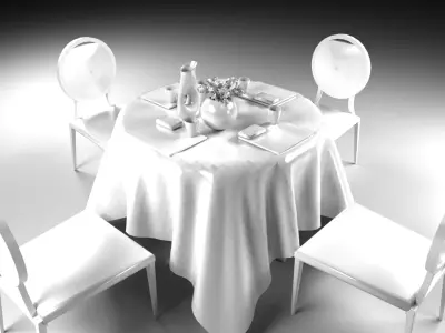 Luxury Wedding setup Free 3D model