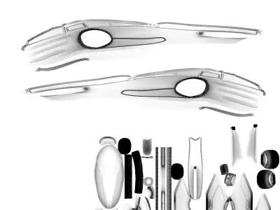 Police aircraft Low-poly 3D model