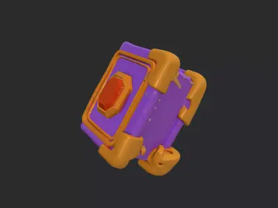 Red Magic Stone Book 3D Model Low Poly PBR Textured Low-poly 3D model