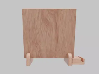 Basic Wood Vinyl Record Holder Free low-poly 3D model